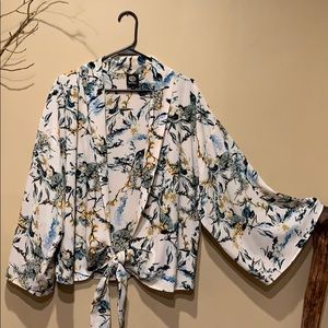 Floral Tie Cardigan Kimono (xl)